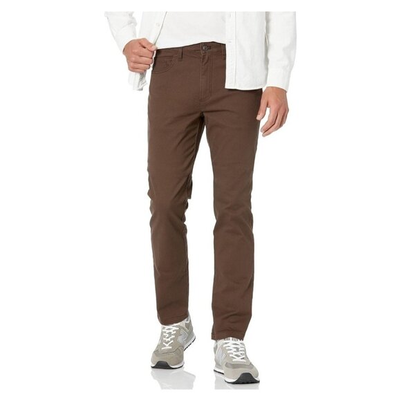Goodthreads Pants Mens 31x34 Brown Fit 5 Pocket Chino Casual Cotton - Picture 1 of 15